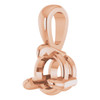 3 Prong Pre Notched Claw Pendant Mounting in 10 Karat Rose Gold for Round Stone, 0.22 grams