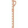French Set Cross Necklace or Pendant Mounting in 10 Karat Rose Gold for Round Stone, 2.1 grams