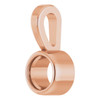 Bezel Set Solitaire Necklace or Pendant Mounting in 18 Karat Rose Gold for Round Stone, 0.18 grams