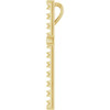 French Set Cross Necklace or Pendant Mounting in 10 Karat Yellow Gold for Round Stone, 2.1 grams