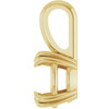 Double Claw Solitaire Pendant Mounting in 10 Karat Yellow Gold for Round Stone, 0.32 grams