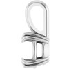 Double Claw Solitaire Pendant Mounting in 10 Karat White Gold for Round Stone, 0.32 grams