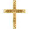 French Set Cross Necklace or Pendant Mounting in 18 Karat Yellow Gold for Round Stone, 1.22 grams