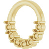 Family Circle Necklace or Pendant Mounting in 10 Karat Yellow Gold for Round Stone, 1.74 grams