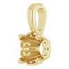 Solitaire 4 Prong Scroll Pendant Mounting in 10 Karat Yellow Gold for Round Stone, 0.35 grams