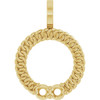 Family Circle Necklace or Pendant Mounting in 18 Karat Yellow Gold for Round Stone, 1.57 grams