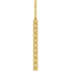 Vertical Bar Necklace or Charm/Pendant Mounting in 10 Karat Yellow Gold for Round Stone, 0.67 grams