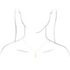 Vertical Bar Necklace or Charm/Pendant Mounting in 10 Karat Yellow Gold for Round Stone, 0.67 grams