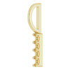 Vertical Bar Necklace or Charm/Pendant Mounting in 18 Karat Yellow Gold for Round Stone, 0.5 grams