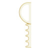 Vertical Bar Necklace or Charm/Pendant Mounting in 18 Karat Yellow Gold for Round Stone, 0.5 grams