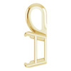 Emerald 4 Prong Claw Pendant Mounting in 18 Karat Yellow Gold for Emerald Stone, 0.62 grams