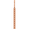 Vertical Bar Necklace or Charm/Pendant Mounting in 18 Karat Rose Gold for Round Stone, 0.91 grams