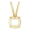 Solitaire Pendant Mounting in 18 Karat Yellow Gold for Round Stone, 0.59 grams