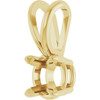 Solitaire Pendant Mounting in 10 Karat Yellow Gold for Round Stone, 0.52 grams
