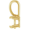 Solitaire Pendant Mounting in 10 Karat Yellow Gold for Round Stone, 0.52 grams