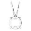 Solitaire Pendant Mounting in 10 Karat White Gold for Round Stone, 0.59 grams