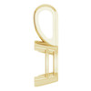 Solitaire Pendant Mounting in 18 Karat Yellow Gold for Oval Stone, 0.41 grams