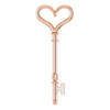 Family Key Pendant Mounting in 14 Karat Rose Gold for Round Stone, 1.85 grams