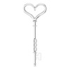 Family Key Pendant Mounting in 18 Karat White Gold for Round Stone, 2.09 grams