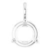 Solitaire Pendant Mounting in 10 Karat White Gold for Round Stone, 0.23 grams