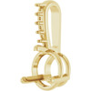 Accented Pendant Mounting in 18 Karat Yellow Gold for Round Stone, 0.71 grams