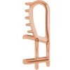 Accented Pendant Mounting in 10 Karat Rose Gold for Round Stone, 0.52 grams