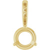 Accented Pendant Mounting in 10 Karat Yellow Gold for Round Stone, 0.52 grams