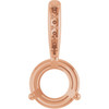Accented Pendant Mounting in 18 Karat Rose Gold for Round Stone, 0.71 grams