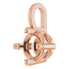 Solitaire Necklace or Pendant Mounting in 10 Karat Rose Gold for Round Stone, 0.29 grams