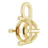 Solitaire Necklace or Pendant Mounting in 10 Karat Yellow Gold for Round Stone, 0.56 grams