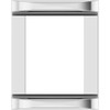 Square Channel Set Slide Pendant Mounting in 18 Karat White Gold for Square Stone, 0.32 grams