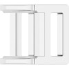 Square Channel Set Slide Pendant Mounting in 18 Karat White Gold for Square Stone, 0.32 grams
