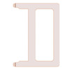 Emerald Channel Set Slide Pendant Mounting in 10 Karat Rose Gold for Emerald Stone, 0.4 grams