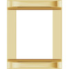 Square Channel Set Slide Pendant Mounting in 18 Karat Yellow Gold for Square Stone, 0.34 grams