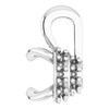 Hidden Halo Pendant Mounting in 18 Karat White Gold for Round Stone, 0.61 grams