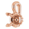 Hidden Halo Pendant Mounting in 10 Karat Rose Gold for Round Stone, 0.47 grams
