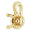 Hidden Halo Pendant Mounting in 18 Karat Yellow Gold for Round Stone, 0.64 grams