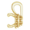 Hidden Halo Pendant Mounting in 18 Karat Yellow Gold for Round Stone, 0.64 grams