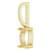 Solitaire Charm/Pendant Mounting in 10 Karat Yellow Gold for Oval Stone, 0.36 grams