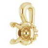 Hidden Halo Pendant Mounting in 10 Karat Yellow Gold for Round Stone, 0.45 grams