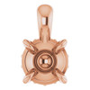 Hidden Halo Pendant Mounting in 18 Karat Rose Gold for Round Stone, 0.64 grams