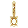 Accented Pendant Mounting in 10 Karat Yellow Gold for Oval Stone, 0.26 grams