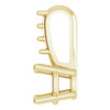 Accented Pendant Mounting in 10 Karat Yellow Gold for Oval Stone, 0.26 grams