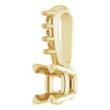 Accented Pendant Mounting in 18 Karat Yellow Gold for Oval Stone, 0.35 grams