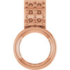 Accented Pendant Mounting in 10 Karat Rose Gold for Round Stone, 1.2 grams