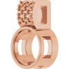 Accented Pendant Mounting in 10 Karat Rose Gold for Round Stone, 1.2 grams