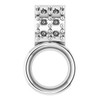 Accented Pendant Mounting in 18 Karat White Gold for Round Stone, 1.44 grams