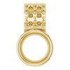 Accented Pendant Mounting in 18 Karat Yellow Gold for Round Stone, 1.52 grams