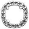 Halo Style Necklace or Pendant Mounting in 14 Karat White Gold for Cushion Stone, 0.56 grams