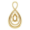 Infinity Inspired Pendant Mounting in 18 Karat Yellow Gold for Pear shape Stone, 4.33 grams